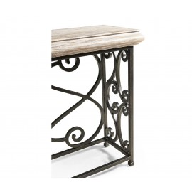 Large Console Table Wrought Iron - Limed - JC Edited - Artisan