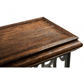 Large Console Table Wrought Iron - Walnut - JC Edited - Artisan