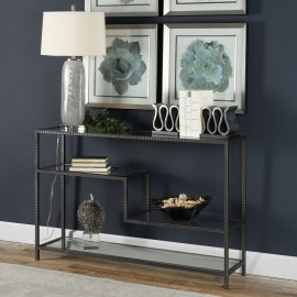 Leo Industrial Console Table - Uttermost Collection