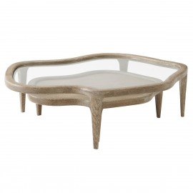 Nest of Coffee Tables Tide in Glass & Veneer - Michael Berman Collection