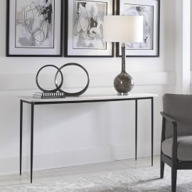 Nightfall White Marble Console Table - Uttermost Collection