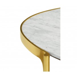 Oval Dining Table with White Marble Top - JC Modern - Fusion