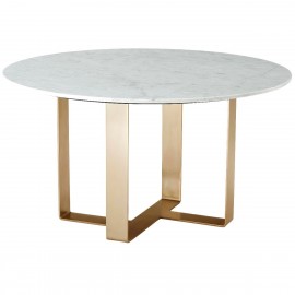 Round Marble Dining Table Adley in Pyrite - TA Studio No.3 Collection