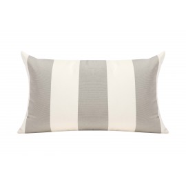 Silver Grey/White Cabana Outdoor Cushion - 50x30cm