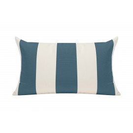 Slate Blue/White Cabana Outdoor Cushion - 50x30cm