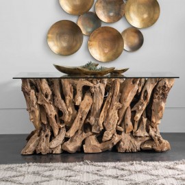 Teak Root Console Table - Black Label Collection