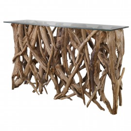 Teak Wood Console - Uttermost Collection