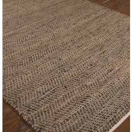 Tobais 8 X 10 Rescued Leather & Hemp Rug - Uttermost Collection