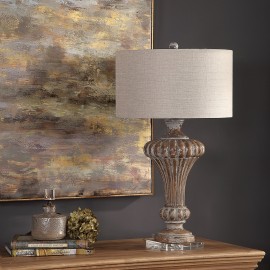 Treneece Aged Pecan Lamp - Uttermost Collection