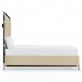 UK Queen Bed Frame Military in Oak - Mazo - JC Modern - Campaign