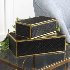 Ukti Alligator Patterned Boxes S/2 - Uttermost Collection