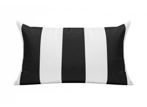 Black/White Cabana Outdoor Cushion - 50x30cm