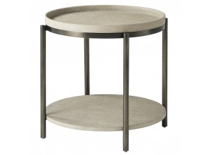 Iron Side Table Veneer Top - Repose Collection
