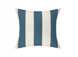 Slate Blue/White Cabana Outdoor Cushion & Pad - 50x50cm