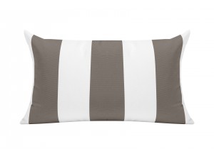Taupe/White Cabana Outdoor Cushion - 50x30cm