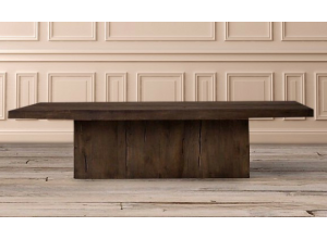 The Chichester Pine Plinth Square Coffee Table – Brown Finish