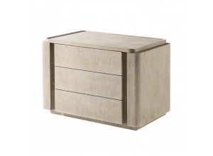 Wooden 3 Drawers Night Stand - Repose Collection